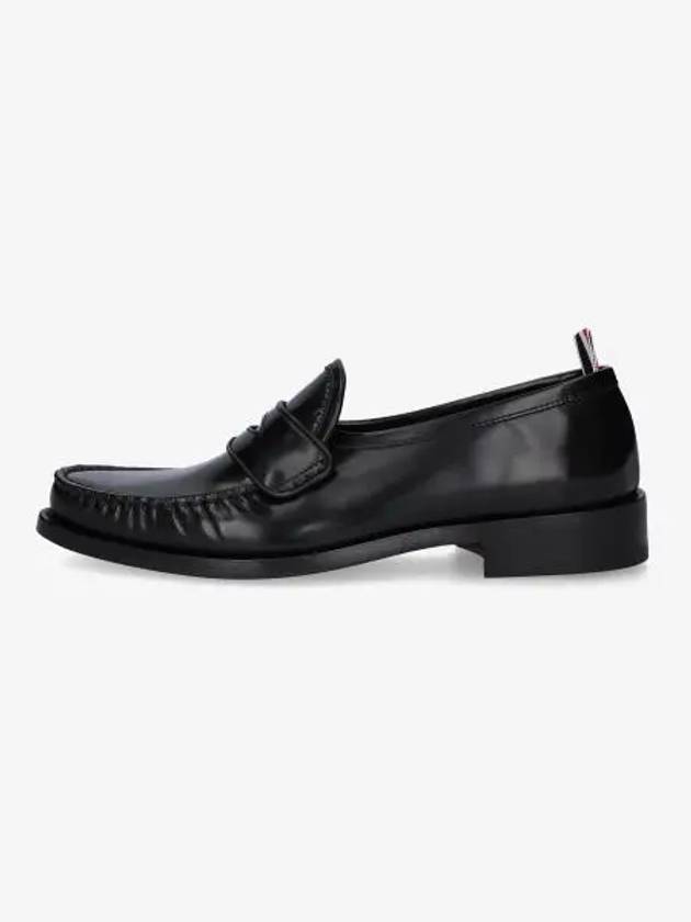 Pleated Leather Penny Loafers Black - THOM BROWNE - BALAAN 2