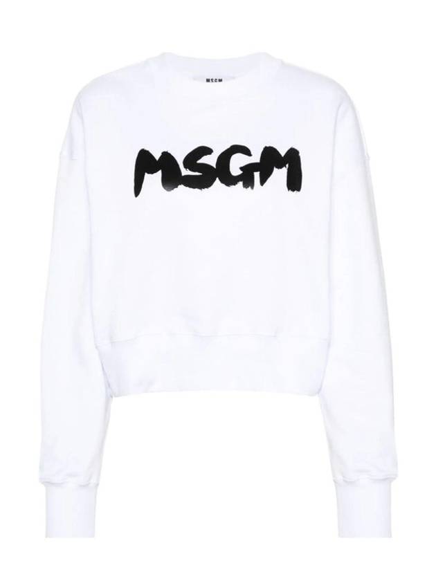 Logo Printing Sweatshirt White - MSGM - BALAAN 1