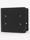 Stitched Leather Bifold Half Wallet Black - MAISON MARGIELA - BALAAN 2