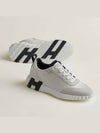 Graphic Mesh Suede Low Top Sneakers Blanc - HERMES - BALAAN 4