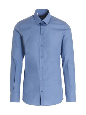 Men's Camisia Long Sleeve Shirt Blue - DOLCE&GABBANA - BALAAN 1