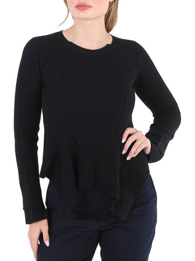 Stella McCartney Ladies Black Ruffle Knit Top, Brand Size 34 (US Size 0) - STELLA MCCARTNEY - BALAAN 1