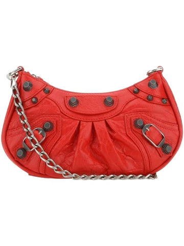 Le Cagole Chain Mini Shoulder Bag Red - BALENCIAGA - BALAAN 1