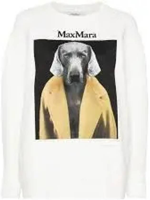 Bacco Embroidered Logo Sweatshirt White - MAX MARA - BALAAN 2