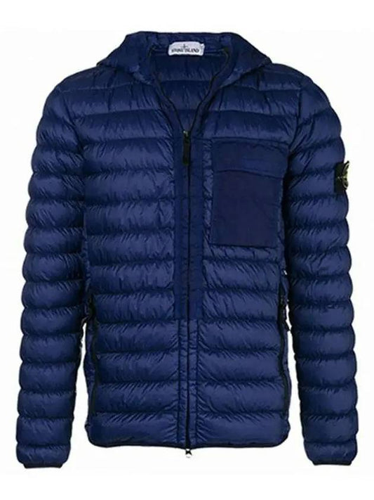 Garment Dyed Down Padded Jacket Navy - STONE ISLAND - BALAAN 2