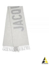 Lecharpe Fringe Logo Virgin Wool Muffler Grey - JACQUEMUS - BALAAN 2