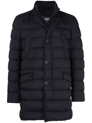 Quilted Straight Fit Padding Navy - HERNO - BALAAN 1