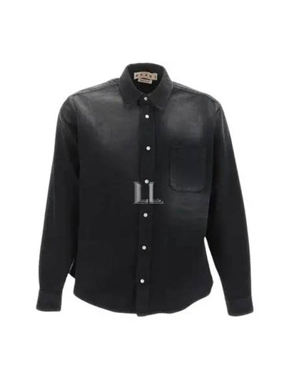 Classic Washing Denim Long Sleeve Shirt Black - MARNI - BALAAN 2