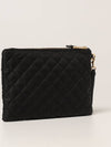 Gold Logo Quilted Clutch Bag Black - MOSCHINO - BALAAN 4