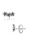 Daisy Flower Stud Earrings Silver - PANDORA - BALAAN 3