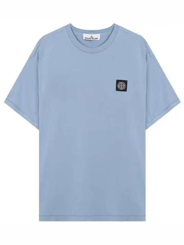 Wappen Logo Patch Short Sleeve T-Shirt Blue - STONE ISLAND - BALAAN 2