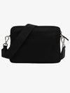 Re-Nylon Saffiano Leather Shoulder Bag Black - PRADA - BALAAN 3