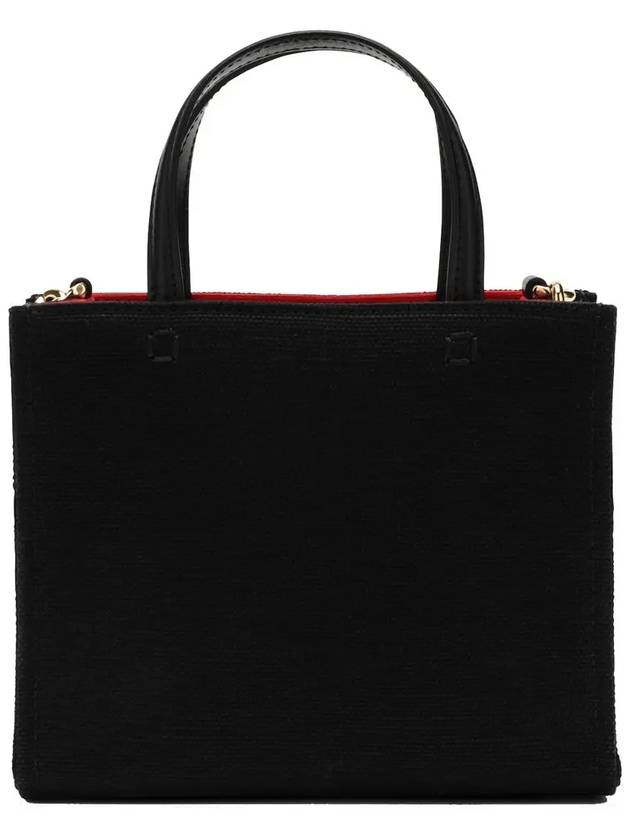 Mini G-Tote Shopping Bag In Canvas Black - GIVENCHY - BALAAN 5