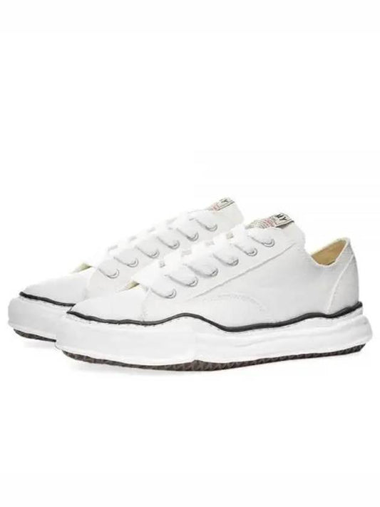 A01FW702 white Peterson OG sole canvas low sneakers - MIHARA YASUHIRO - BALAAN 1