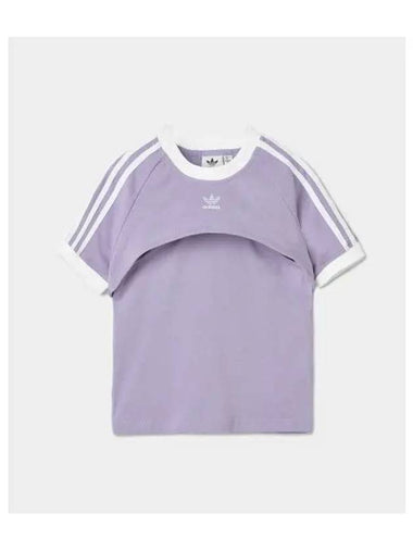 Always 2 In 1 Tank Top Short Sleeve T-Shirt Purple Magic Lilac - ADIDAS - BALAAN 1