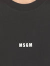 Micro Logo Print Long Sleeve T-Shirt Black - MSGM - BALAAN 5