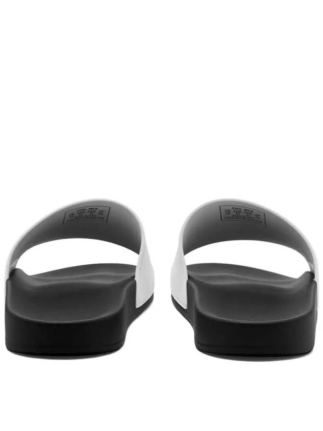 Embossed Logo Band Slippers White Black - BALENCIAGA - BALAAN 4