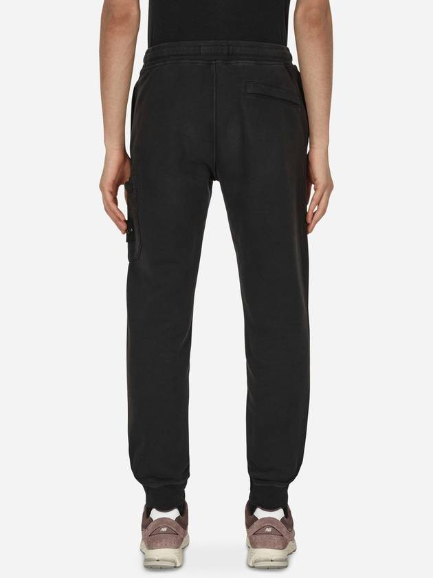 Waffen Patch Cotton Fleece Track Pants Black - STONE ISLAND - BALAAN 4