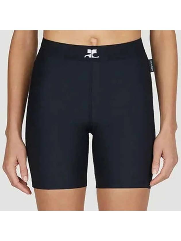 Logo Cycling Shorts Black - COURREGES - BALAAN 2