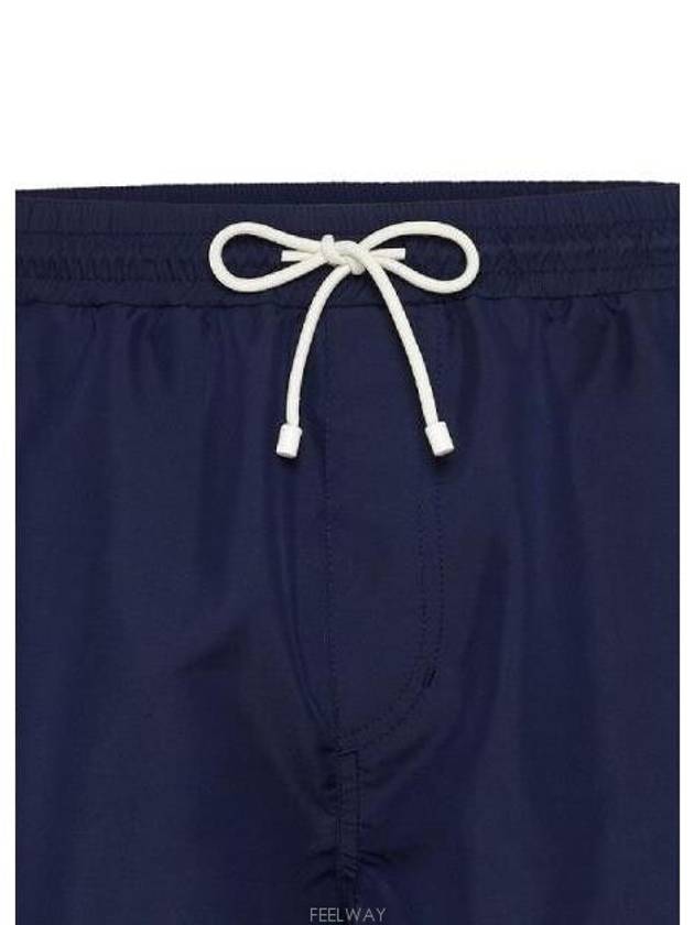 Logo Embroidery Swim Shorts Navy - BRUNELLO CUCINELLI - BALAAN 6