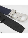 Gancini Buckle Reversible Leather Belt Navy Black - SALVATORE FERRAGAMO - BALAAN 4