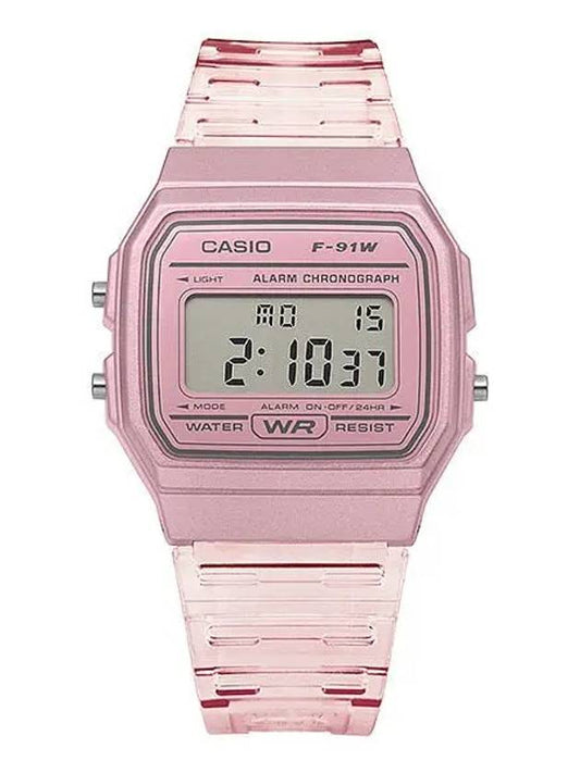 F 91WS 4HDF 4 Digital Square Vintage Retro Transparent Urethane Watch - CASIO - BALAAN 2