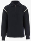 Elbow Patch Long Sleeve Knit Turtleneck Navy - MAISON MARGIELA - BALAAN 2