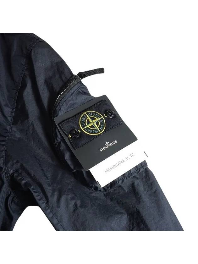 Membrana 3L TC Breathable and Water-Resistant Bomber Jacket Navy - STONE ISLAND - BALAAN 5