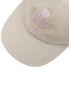 Tyron Logo Cotton Ball Cap Ecru Pink - ISABEL MARANT - BALAAN 8