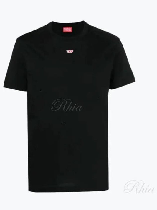 Men's T Diego D Patch Short Sleeve T-Shirt Black - DIESEL - BALAAN 2