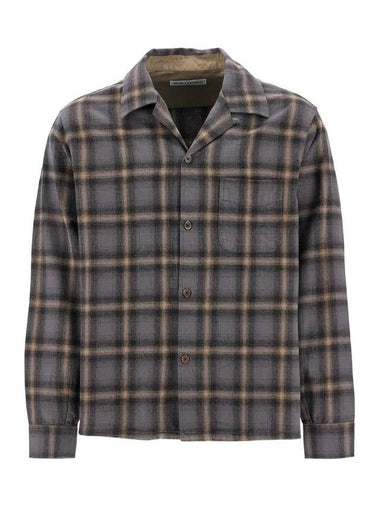 Heusen Oyster Check Long Sleeve Shirt Grey - OUR LEGACY - BALAAN 1