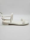 Strap Sandals Quilted Chain White G40020 - CHANEL - BALAAN 5