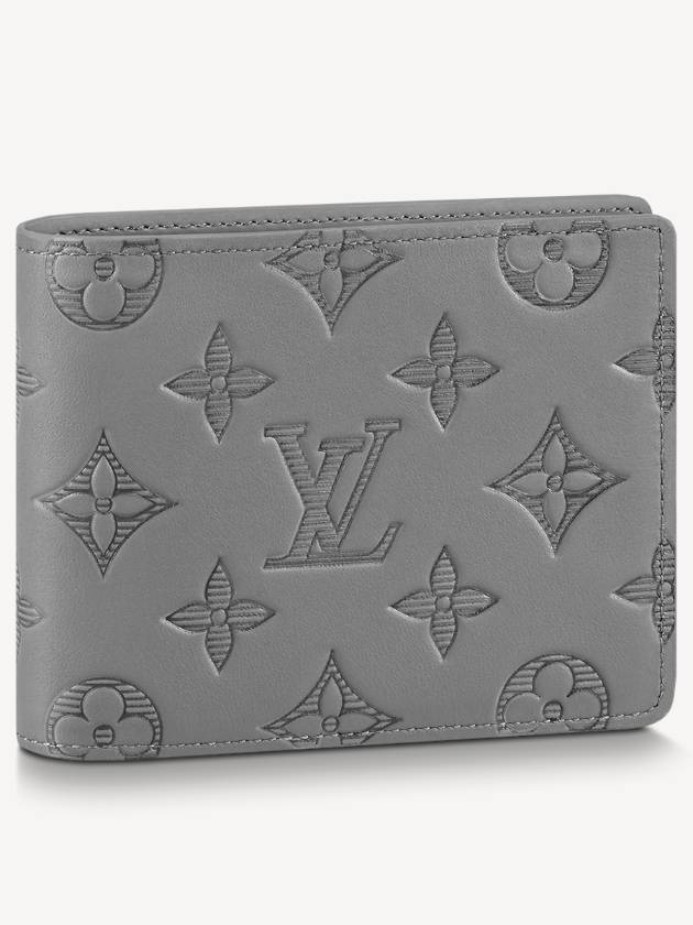 Monogram Shadow Multiple Half Wallet Grey - LOUIS VUITTON - BALAAN 2