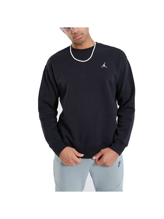 Jordan Essentials Fleece Crewneck Sweatshirt Black - NIKE - BALAAN 1