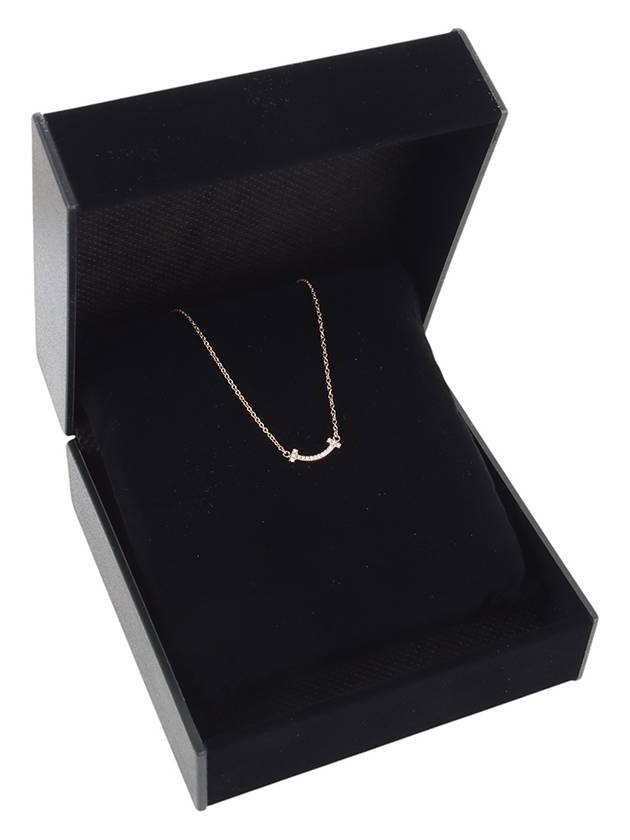 62617780 Rose gold T smile diamond mini pendant necklace 34152 - TIFFANY & CO. - BALAAN 6