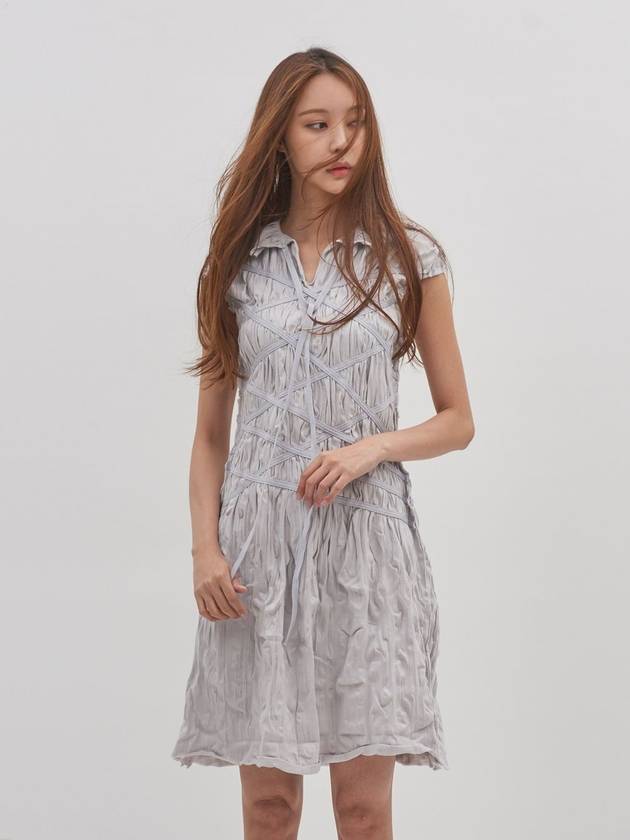 Tie Me Up Short Dress Grey - ICONOGRAPHY - BALAAN 5