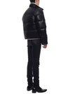 Shearling Lining Nylon Down Puffer Jacket Black - SAINT LAURENT - BALAAN 7