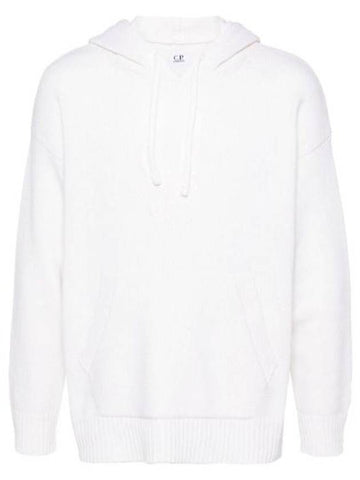 Lambswool GRS Boxy Hoodie White - CP COMPANY - BALAAN 1