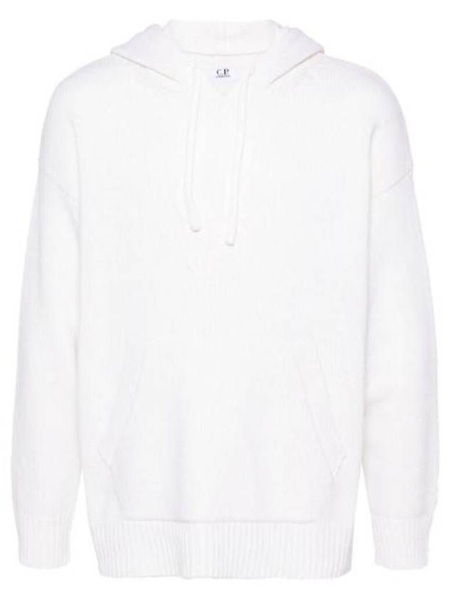 Lambswool GRS Boxy Hoodie White - CP COMPANY - BALAAN 1