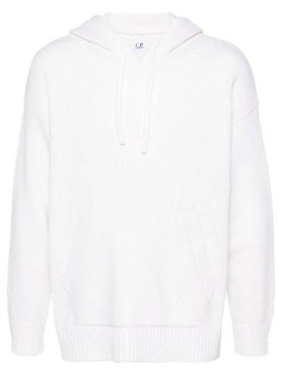 Lambswool GRS Boxy Hoodie White - CP COMPANY - BALAAN 2