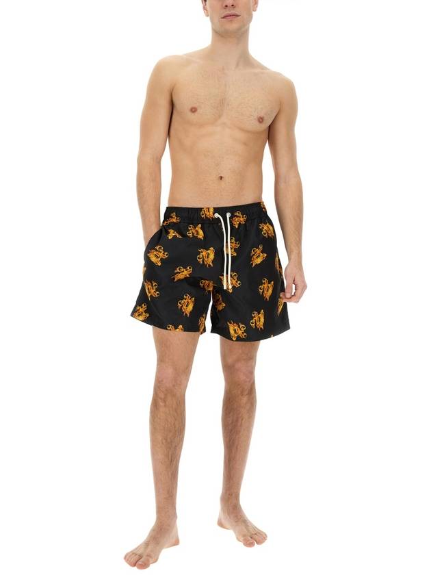 Burning PA Swim Shorts PMFD002R24FAB0051076 - PALM ANGELS - BALAAN 3