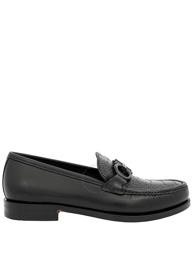 Salvatore Gancini Ornament Moccasin Loafers Black - SALVATORE FERRAGAMO - BALAAN 2