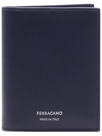 Logo Stamp Card Wallet Blue - SALVATORE FERRAGAMO - BALAAN 2