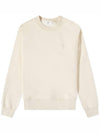 Tone On Tone Mini Logo Round Neck Sweatshirt Beige - AMI - BALAAN 1