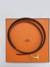 Focus Women s Leather Slim Belt 13mm Black Gold Buckle H064556CC06 - HERMES - BALAAN 9