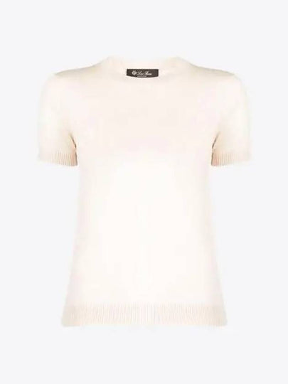 Val D Orcia Crewneck Silk Cashmere Knit Top Ivory - LORO PIANA - BALAAN 2