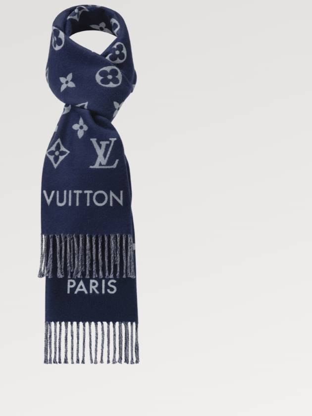 All About Monogram Wool Scarf Navy - LOUIS VUITTON - BALAAN 2