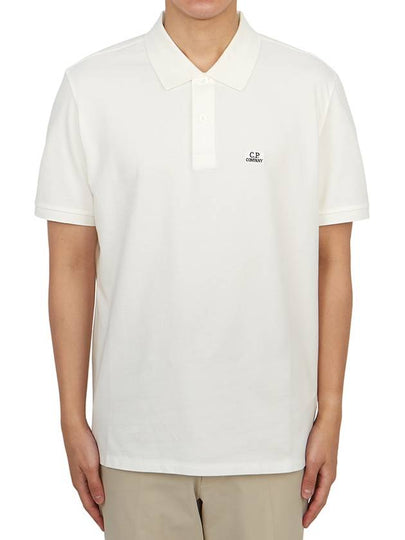 Stretch Piquet Regular Polo Shirt White - CP COMPANY - BALAAN 2