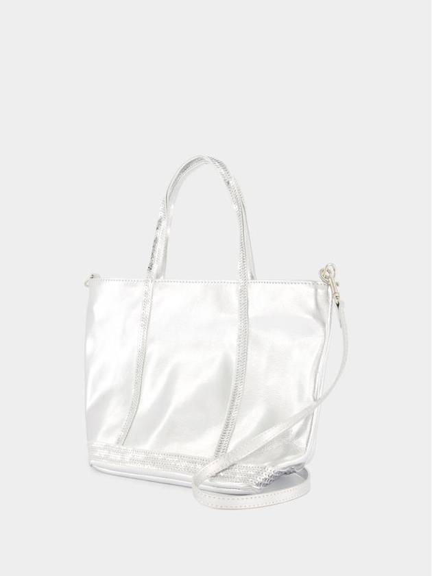 Cabas S Shopper Bag - Vanessa Bruno - Leather - Silver - VANESSA BRUNO - BALAAN 2