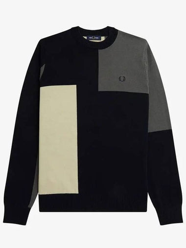 Sport Color Block Knit 608 AFPM2336545 Navy - FRED PERRY - BALAAN 1